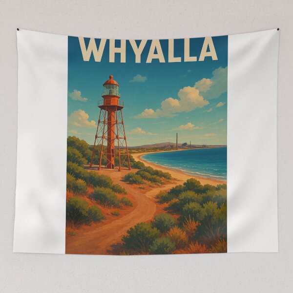 Item preview, Whyalla Red Lighthouse and Coastal Trail View designed and sold by Places On Earth.