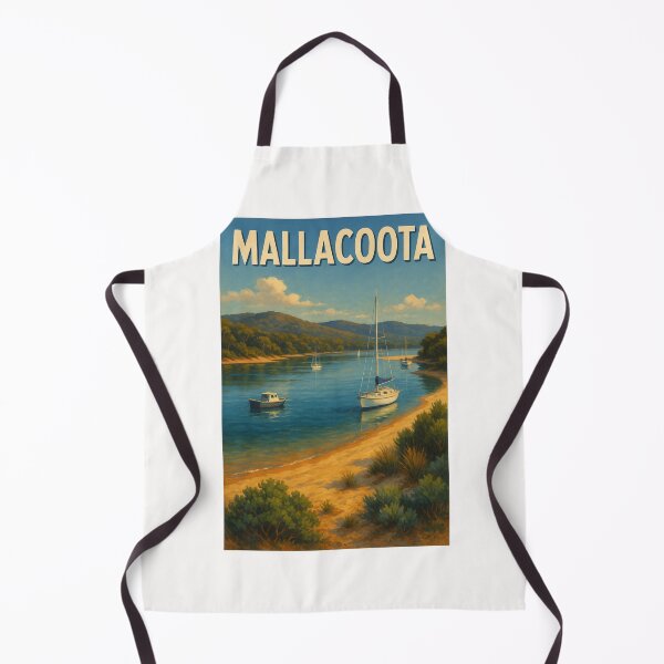 Item preview, Mallacoota Bay with Anchored Sailboats and Forest Backdrop designed and sold by Places On Earth.