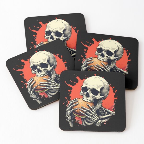 Item preview, Skeleton eating a burger designed and sold by Danh Style.