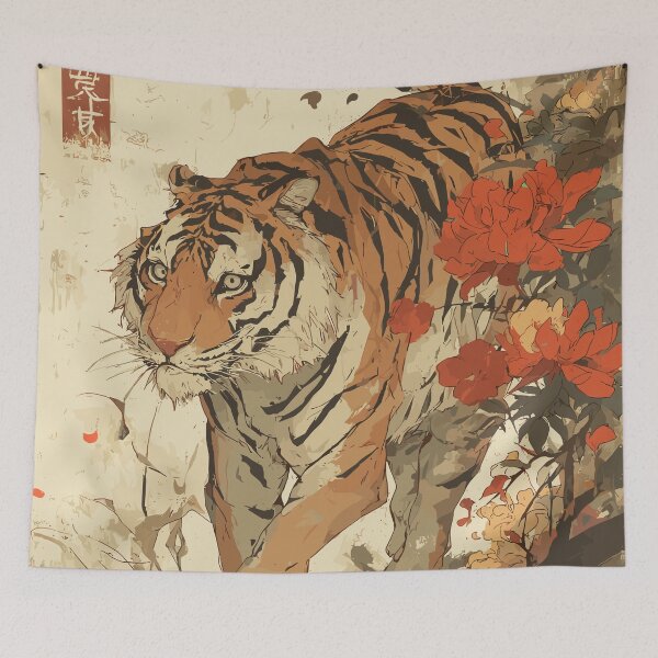 Item preview, Mythical Japanese Tiger designed and sold by bapupa.