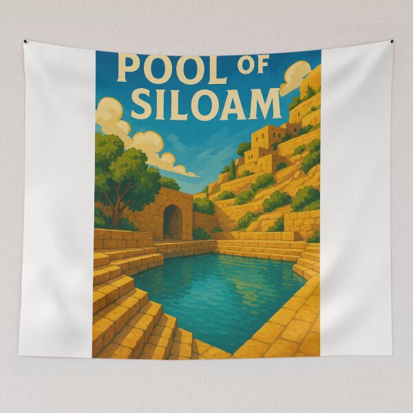 Item preview, Pool of Siloam with Limestone Walls and Historic Architecture designed and sold by Places On Earth.