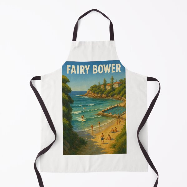 Item preview, Fairy Bower Surf Beach with Rock Pool and Sunbathers designed and sold by Places On Earth.