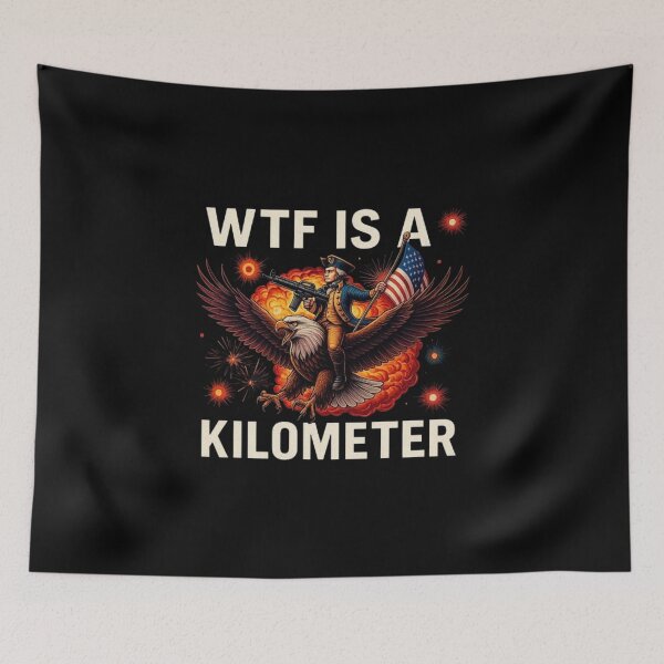 Item preview, WTF Is A Kilometer – Funny 4th of July Outfit, Founding Father Sweatshirt, USA Meme Design, Independence Day Gift, Patriotic Crewneck designed and sold by love3617.