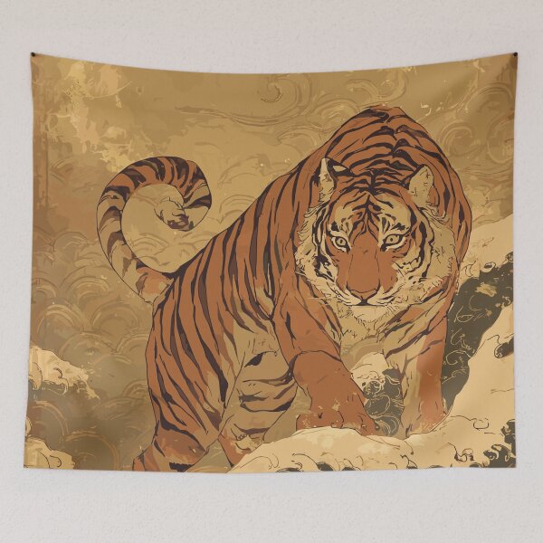 Item preview, Traditional Japanese Tiger designed and sold by bapupa.