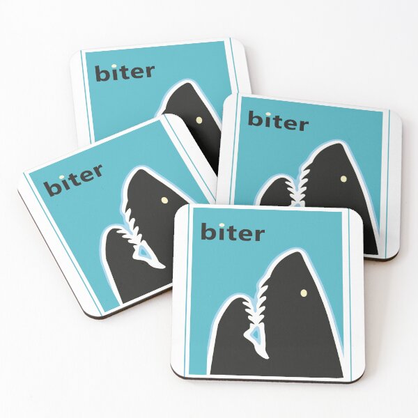 Item preview, Biter Shark Turquoise Blue designed and sold by adastra3D.