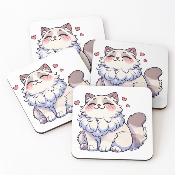 Item preview, MoodMeow – Shy Blushing Cat Sticker designed and sold by MoodMeow.