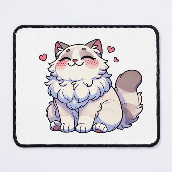 Item preview, MoodMeow – Shy Blushing Cat Sticker designed and sold by MoodMeow Paper & Ink.