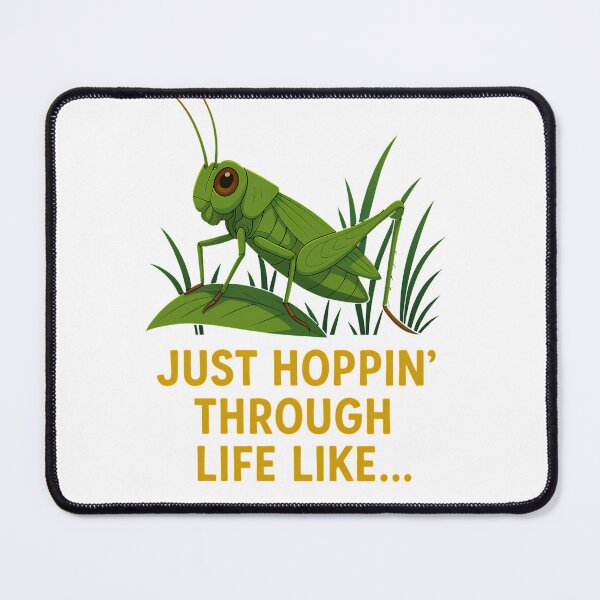 Item preview, "Just Hoppin’ Funny Grasshopper Art" designed and sold by Istyak7.