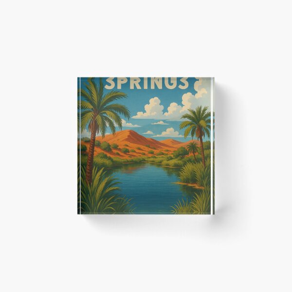 Item preview, Dalhousie Springs with Palm Trees and Desert Hills designed and sold by Places On Earth.