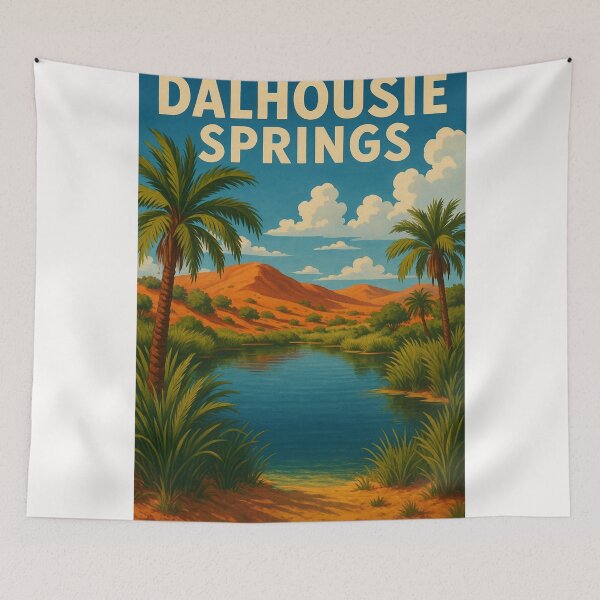 Item preview, Dalhousie Springs with Palm Trees and Desert Hills designed and sold by Places On Earth.