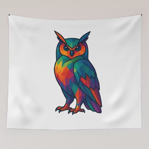 Item preview, Prismatic Eagle-Owl designed and sold by TheWonkyEaselCo.
