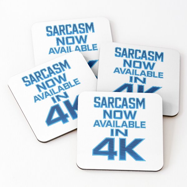 Item preview, Sarcasm Now Available in 4K Neon Tech Humor Design designed and sold by Shoot-The-Moon.