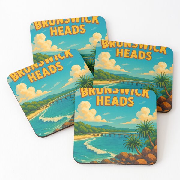 Item preview, Brunswick Heads Bridge with Beach and Coastal Forest designed and sold by Places On Earth.