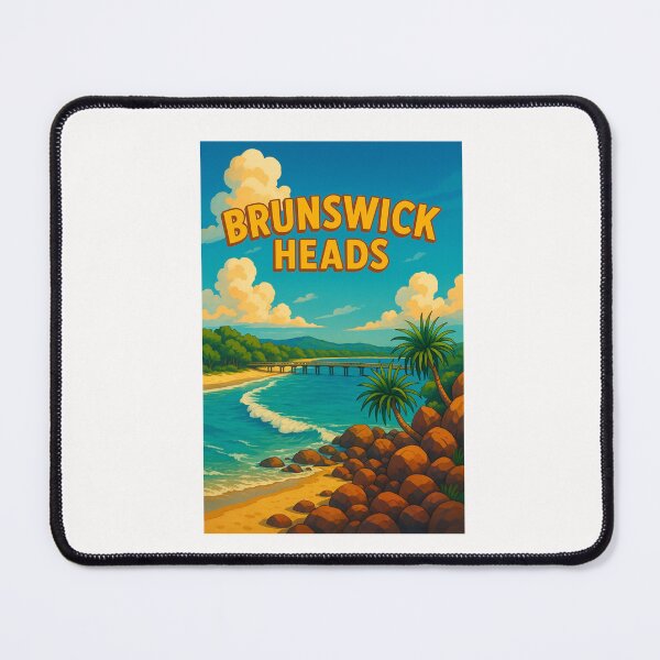 Item preview, Brunswick Heads Bridge with Beach and Coastal Forest designed and sold by Places On Earth.