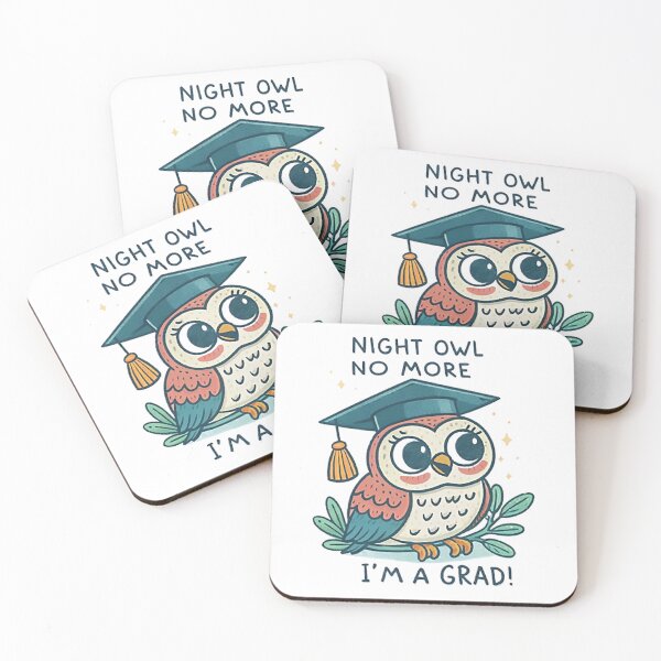 Item preview, Night owl no more, I'm a grad! designed and sold by likbatonboot.