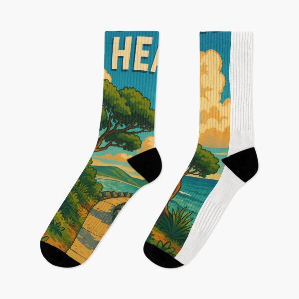 Item preview, Brunswick Heads Rock Pathway with Trees and Sea View designed and sold by Places On Earth.