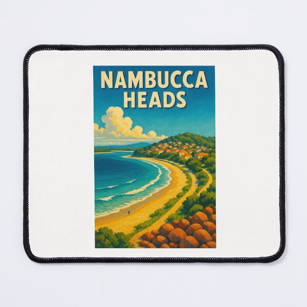 Item preview, Nambucca Heads Coastline with Red Rocks and Surf Beach designed and sold by Places On Earth.