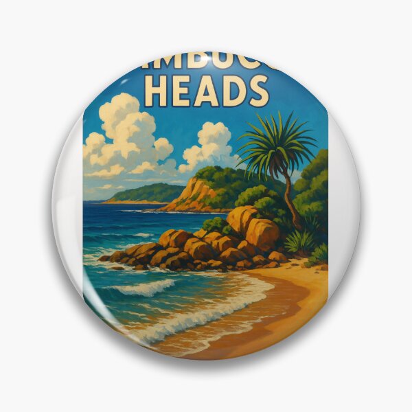 Item preview, Nambucca Heads Curved Coastline with Red Rocks and Seaside Homes designed and sold by Places On Earth.