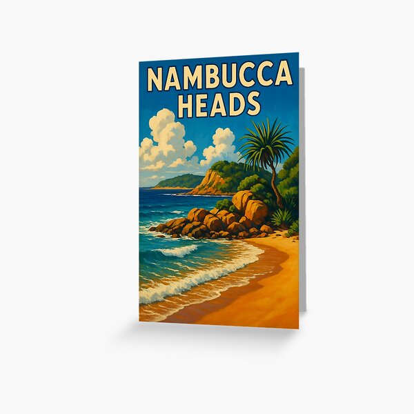 Item preview, Nambucca Heads Curved Coastline with Red Rocks and Seaside Homes designed and sold by Places On Earth.