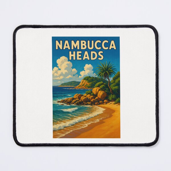 Item preview, Nambucca Heads Curved Coastline with Red Rocks and Seaside Homes designed and sold by Places On Earth.