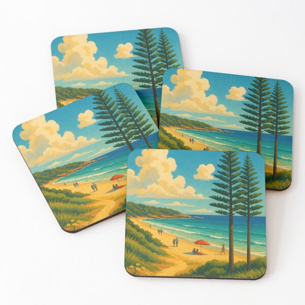 Item preview, Dunsborough Beach Trail with Pines and Coastal Umbrella designed and sold by Places On Earth.