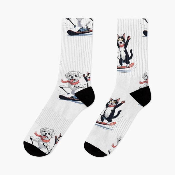 Item preview, Dog and cat skiing designed and sold by RexTom.