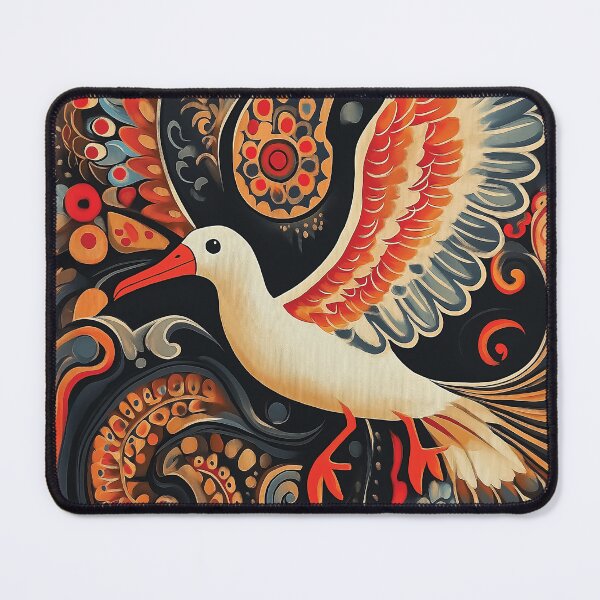 Item preview, Decorative Albatross design in a Fusion of Folk Art Styles. designed and sold by HEMRO.