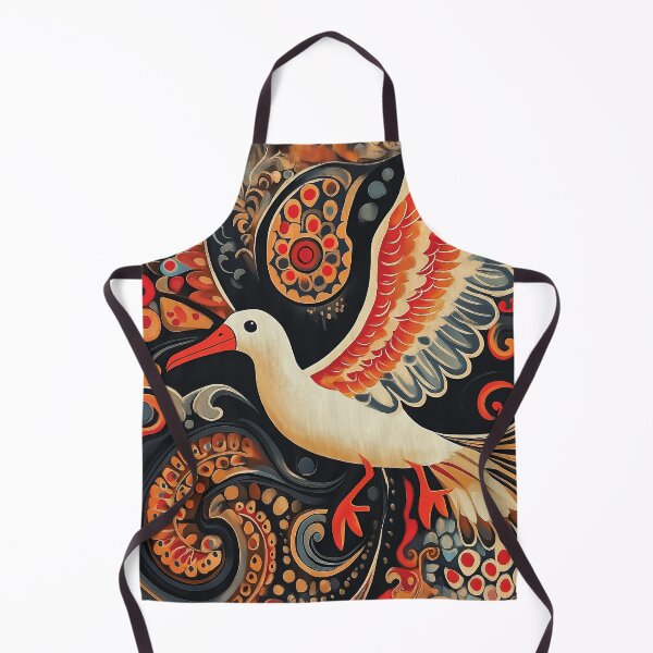 Item preview, Decorative Albatross design in a Fusion of Folk Art Styles. designed and sold by HEMRO.