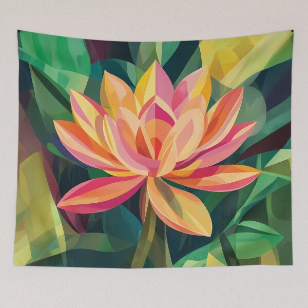 Item preview, Geometric Abstract design of an Egyptian Sacred Lotus Bloom. designed and sold by HEMRO.