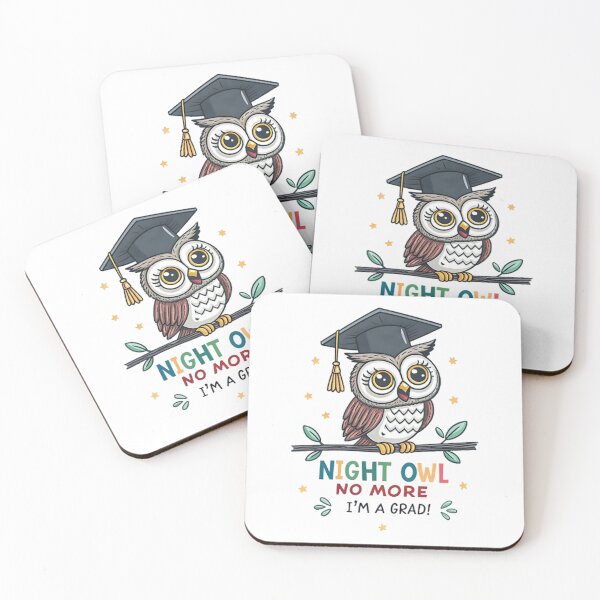 Item preview, Night owl no more, I'm a grad! designed and sold by likbatonboot.