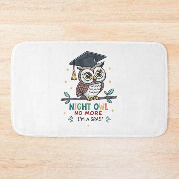 Item preview, Night owl no more, I'm a grad! designed and sold by likbatonboot.
