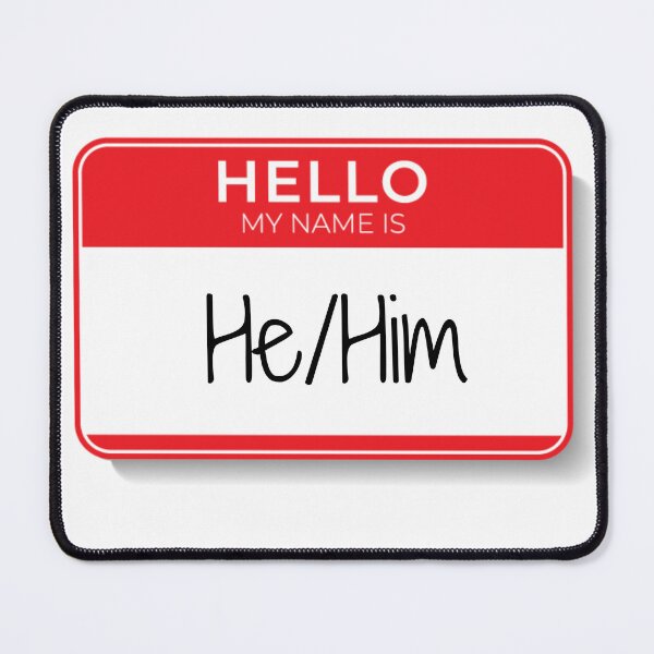 Item preview, Hello My Name Is He/Him Pronoun Sticker – Gender Inclusive Name Tag Design designed and sold by Jaspersdigitalart.