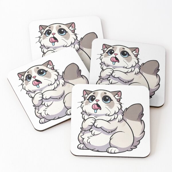 Item preview, MoodMeow – Hungry Meowing Cat Sticker designed and sold by MoodMeow.