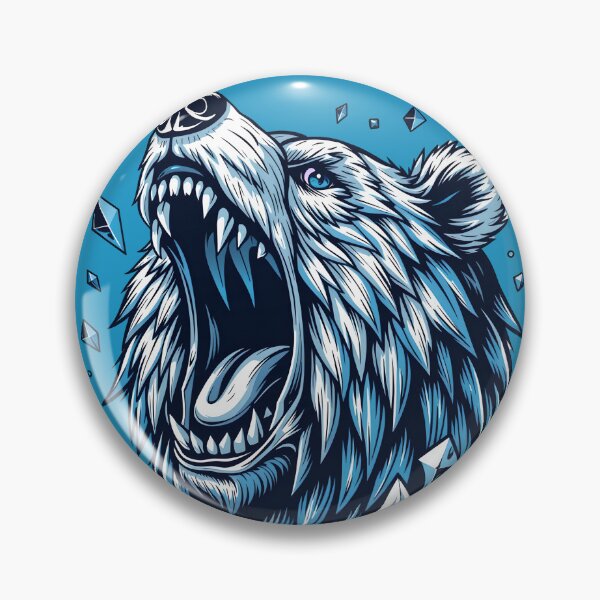 Item preview, Ice Bear Roar Fierce Blue Wilderness Art designed and sold by Field-23.