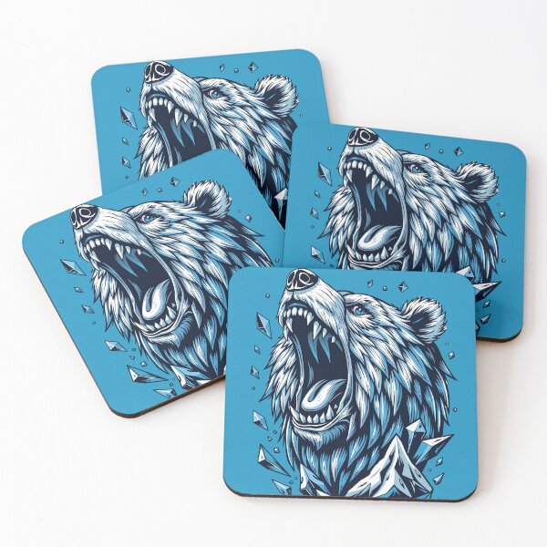 Item preview, Ice Bear Roar Fierce Blue Wilderness Art designed and sold by Field-23.