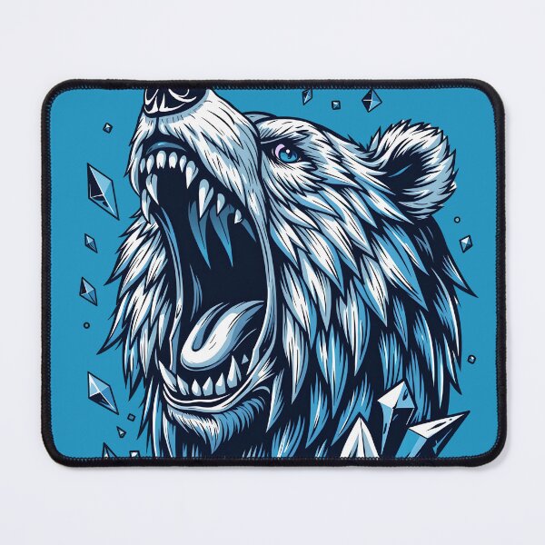 Item preview, Ice Bear Roar Fierce Blue Wilderness Art designed and sold by Field-23.
