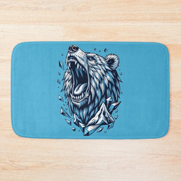 Item preview, Ice Bear Roar Fierce Blue Wilderness Art designed and sold by Field-23.