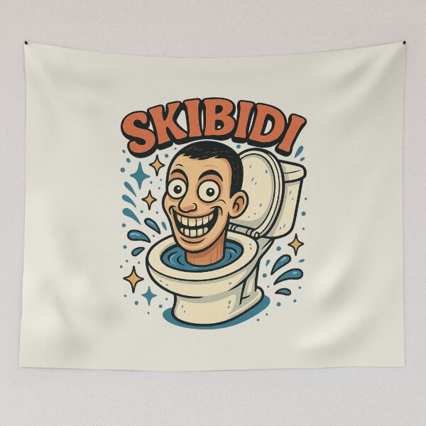 Artikelvorschau, Skibidi-Toilette – Virales Toilettenkopf-Meme entworfen und verkauft von GirlyPopped.
