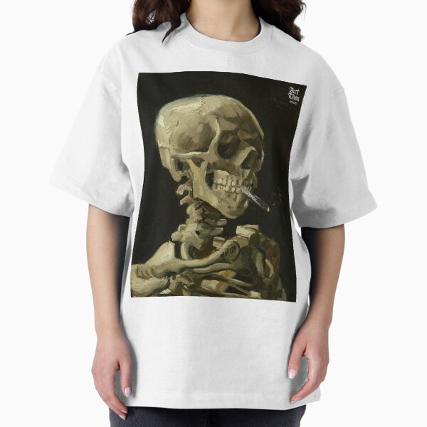 Item preview, Skull of a Skeleton with Burning Cigarette Van Gogh designed and sold by ArtThouSociety.