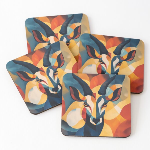 Item preview, Abstract Gazelle Illustration with Bold Colors and Curved Shapes. designed and sold by HEMRO.