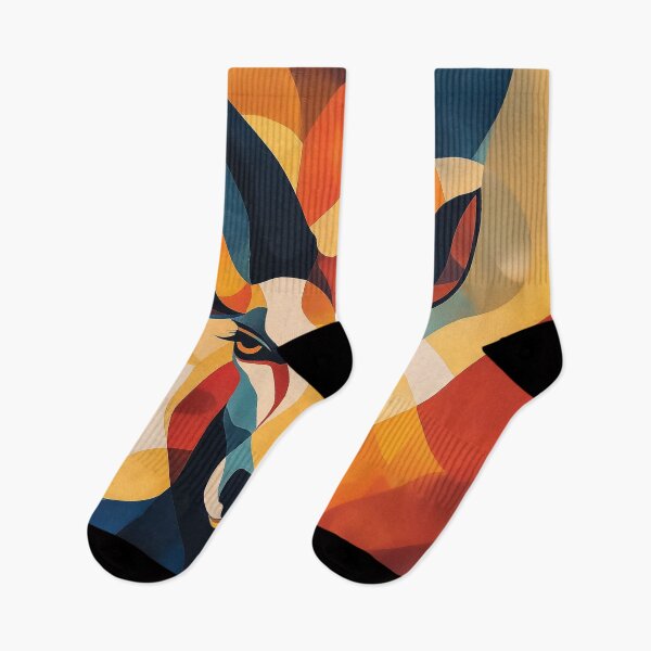 Item preview, Abstract Gazelle Illustration with Bold Colors and Curved Shapes. designed and sold by HEMRO.
