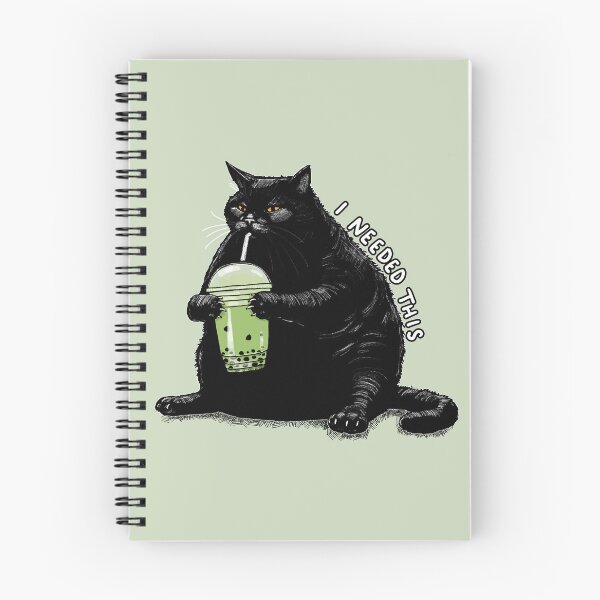 Item preview, I Needed This Matcha Boba Chonky Cat designed and sold by KilkennyCat Art.
