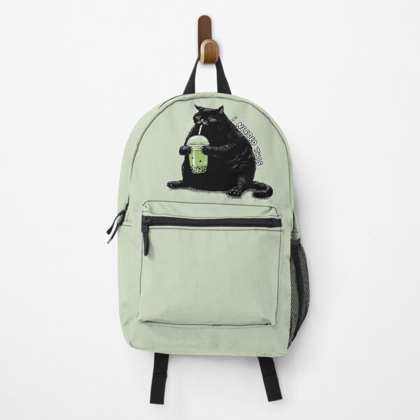 Item preview, I Needed This Matcha Boba Chonky Cat designed and sold by KilkennyCat Art.