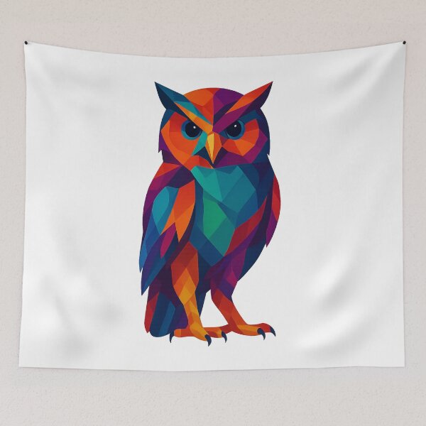 Item preview, Prismatic Eagle-Owl designed and sold by TheWonkyEaselCo.