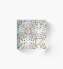 abstract rainbow art chromatic seamless colorful repeat pattern Acrylic Block