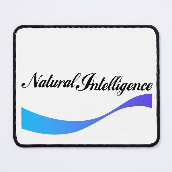 Item preview, Natural Intelligence with wave illustration (for light background) designed and sold by PixelPunny.