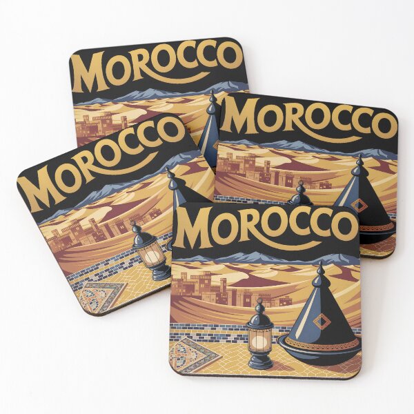 Artikelvorschau, Marokko: Marrakesch im Vintage-Stil, Wüstendünen und Atlasgebirge entworfen und verkauft von LSVart.