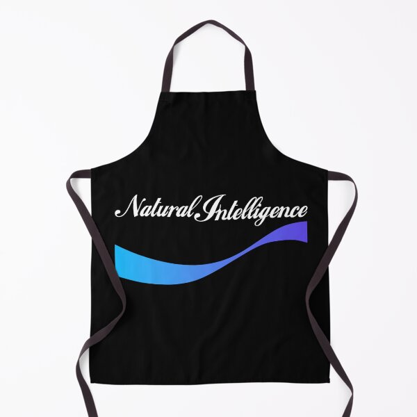 Item preview, Copy of Natural Intelligence with wave illustration (for dark background) designed and sold by PixelPunny.