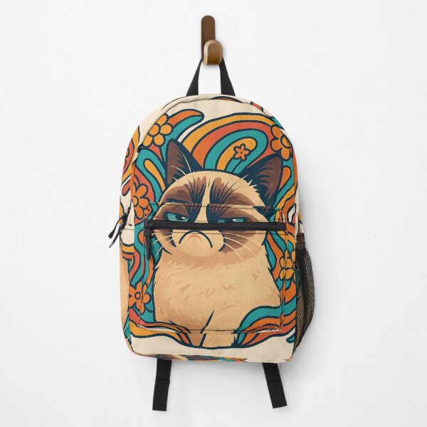 Item preview, Grumpy Cat – Retro Floral Meme designed and sold by GirlyPopped.