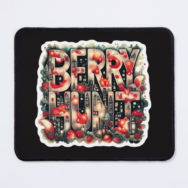 Item preview, Berry Hunt Poster Sticker – Fox & Strawberry Urban Dream 2025 Falcon-Frequency Drop-Amalgramation spirit of might designed and sold by Imaginarium of Chaos falcon88 .